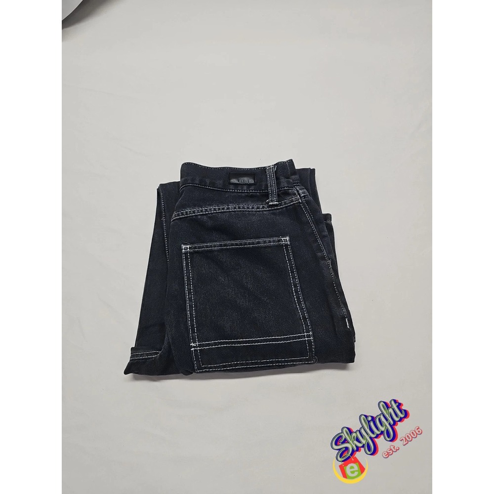 Rsq Y2k Baggy Mens Dark Black Denim Jeans Size 26x30‎ Carpenter